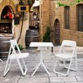 Book Publishing Co Dream Folding Outdoor Bistro Set with 2 Chairs  White GR2844141